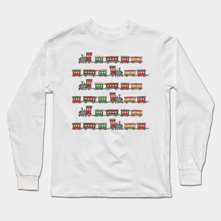 Cartoon Christmas Train Long Sleeve T-Shirt